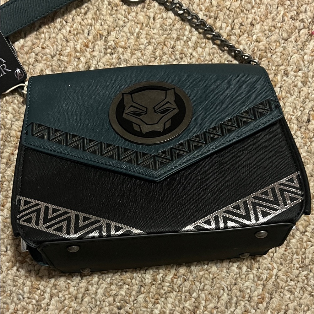 Marvel Black Panther Teal and Black Crossbody Bag